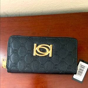 BEBE ESMERALDA SAFFIANO MONOGRAM WALLET